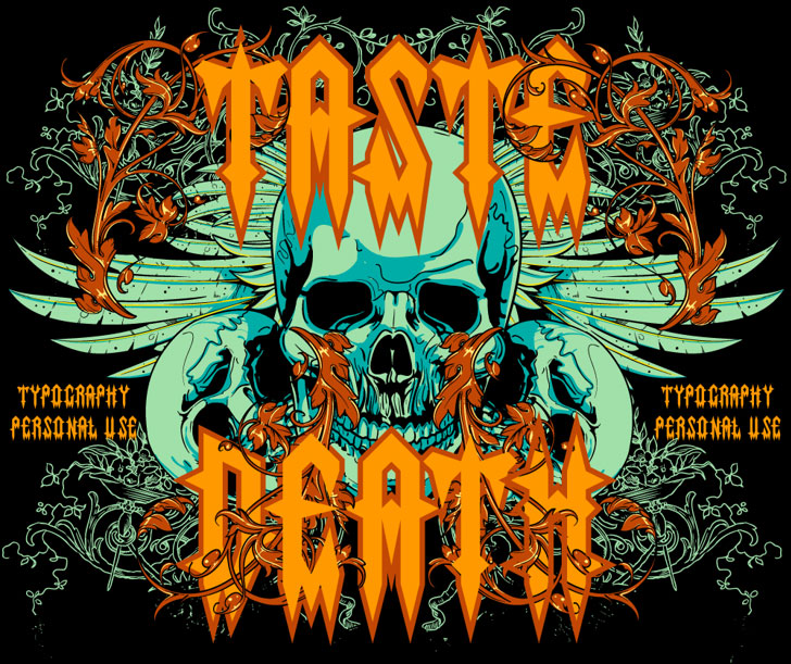 taste death metal font