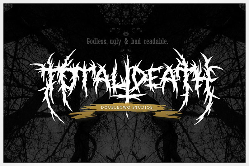 xxii total death death metal font
