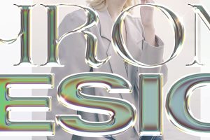Chrome Text Effect PSD Template