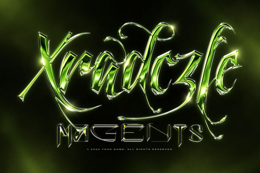 Chrome Text Effect Vol.19 Photoshop Text Style