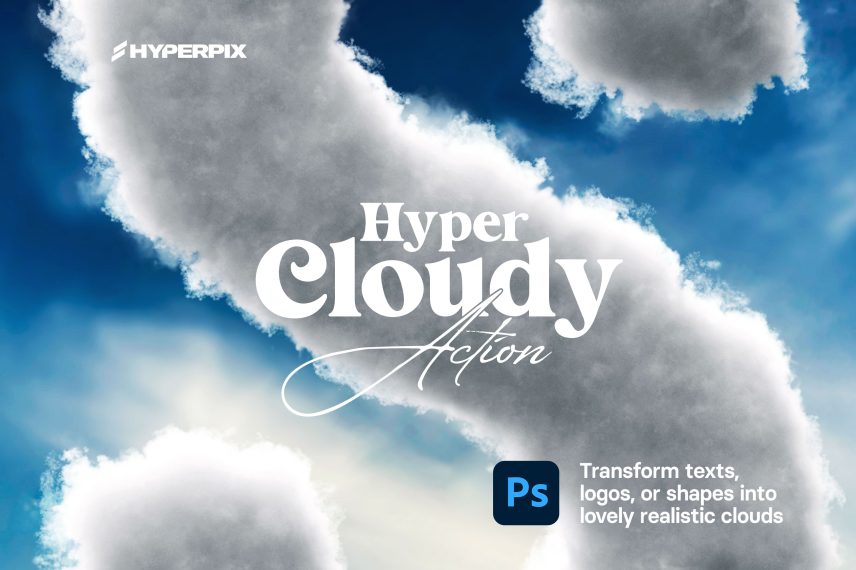 Cloud Photoshop Action | Cloud Effect for Texts and Logos