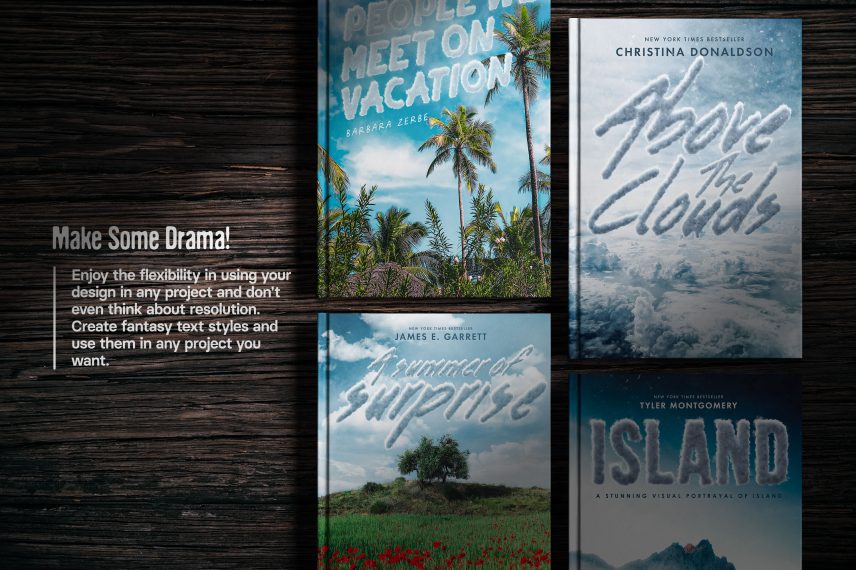 Cloud Photoshop Action | Cloud Effect for Texts and Logos