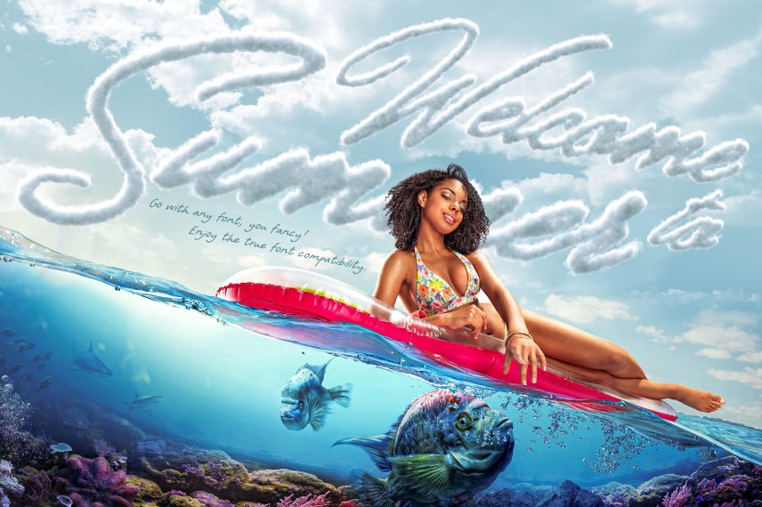 Cloud Photoshop Action | Cloud Effect for Texts and Logos