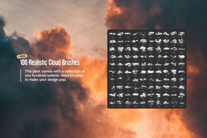 Cloud Photoshop Action | Cloud Effect for Texts and Logos