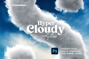 Cloud Photoshop Action | Cloud Effect for Texts and Logos