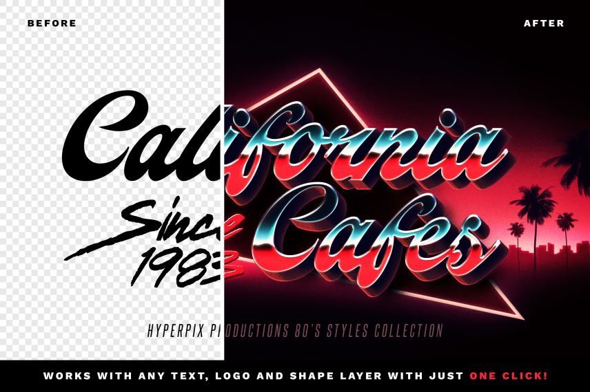 80s Chrome Text Effect / Logo Style Vol.7
