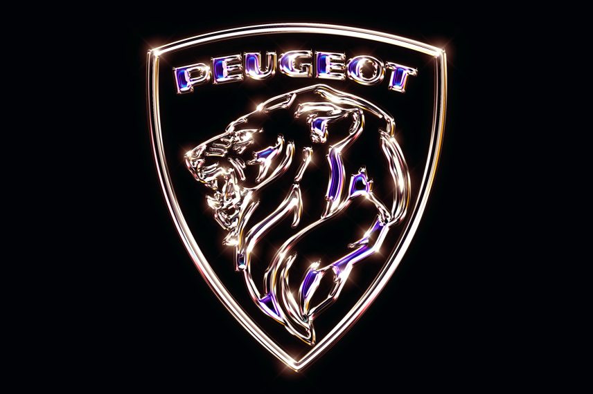 Chrome Text Effect Vol.20 - Peugeot Logo