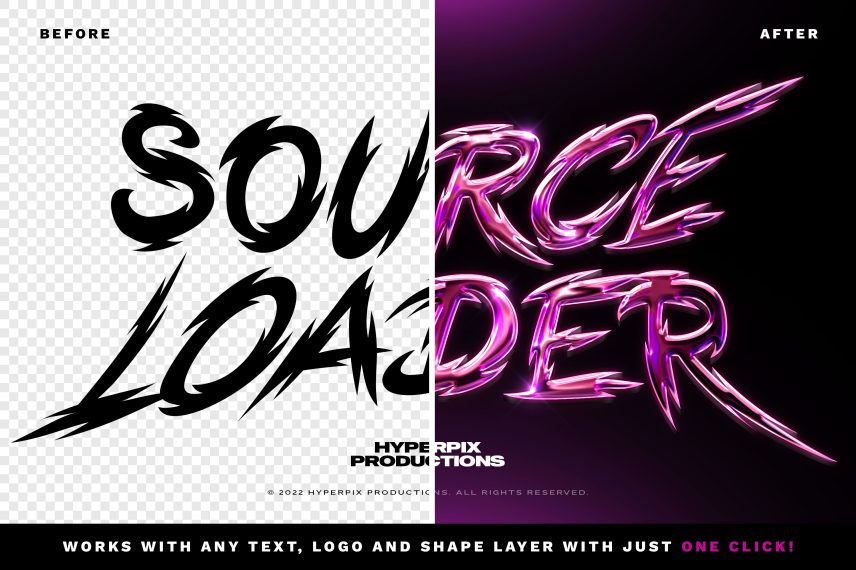 Chrome Text Effect Vol.21 PSD Template