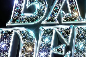 Bling Bling Text Effect and Logo Mockup PSD Template