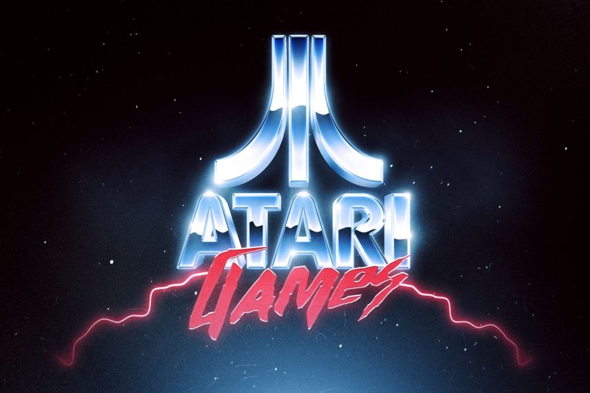 80s Chrome Text and Logo Effect Vol.3 - Atari Logo