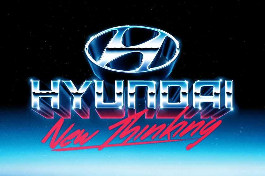 80s Chrome Text and Logo Effect Vol.5 - Hyundai Logo