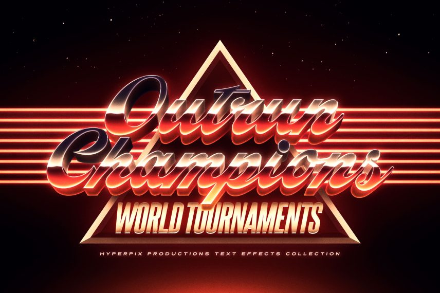 80s Chrome Text Effect / Logo Style Vol.8