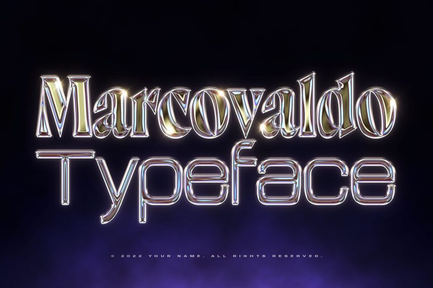 Chrome Text Effect Vol.22 Logo Mockup