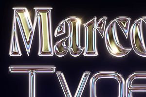 Holographic Chrome Text Effect Vol.1 FREE Download PSD | Hyperpix