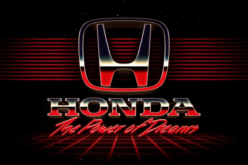 Synthwave / 80s Text Effect Vol.3 - Honda Logo