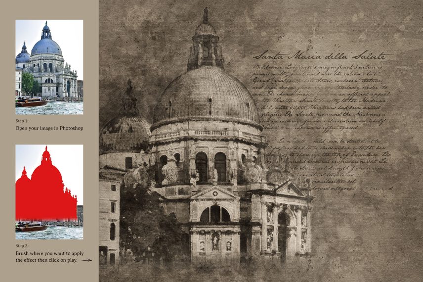 Vintage Art Photoshop Action