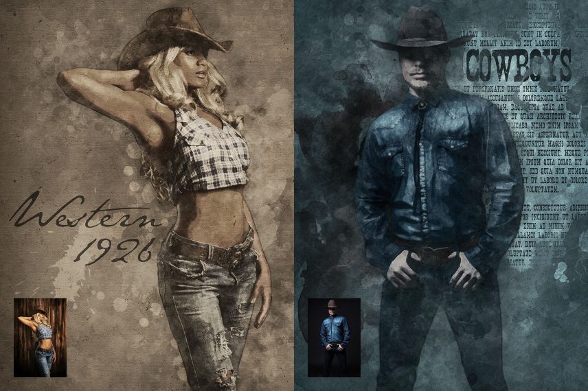 Vintage Art Photoshop Action