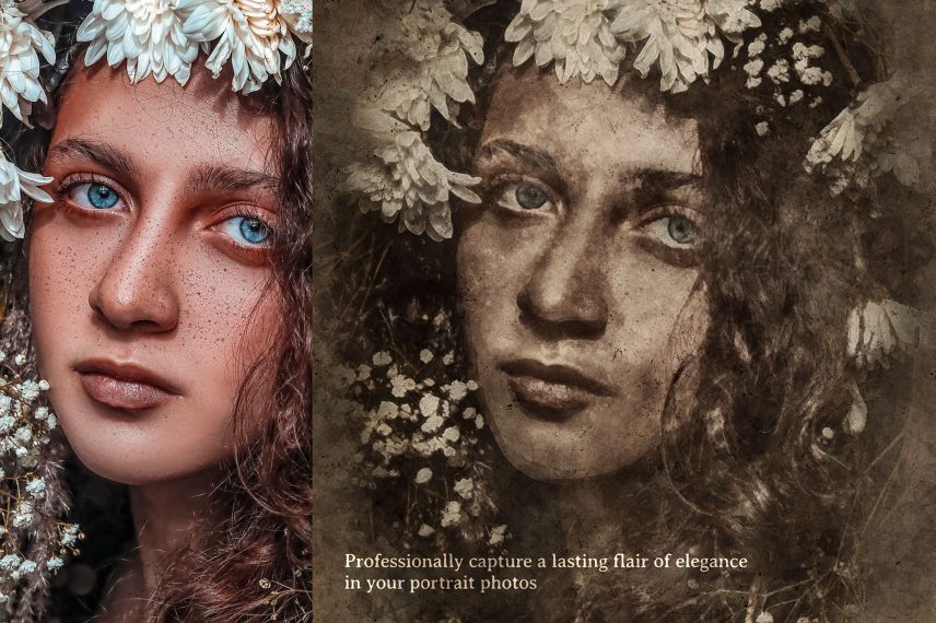 Vintage Art Photoshop Action