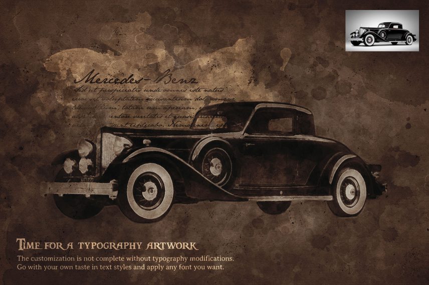 Vintage Art Photoshop Action