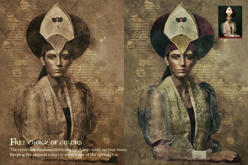 Vintage Art Photoshop Action