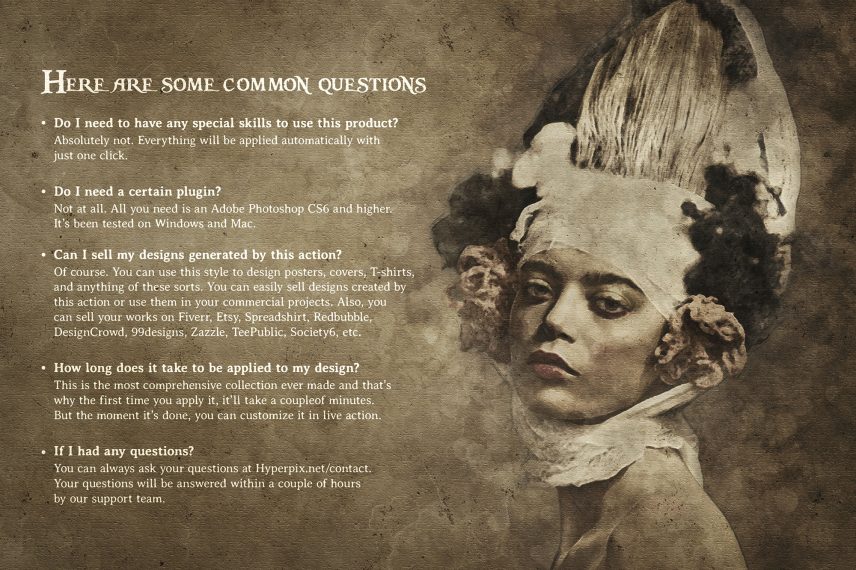 Vintage Art Photoshop Action