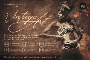 Vintage Art Photoshop Action