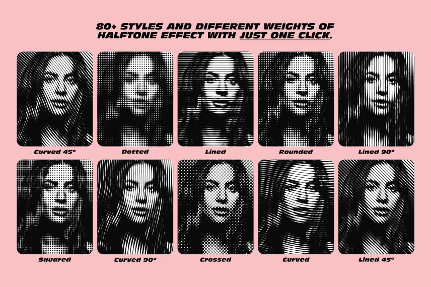 Halftone Machine Action - Convert Image to Halftone Styles