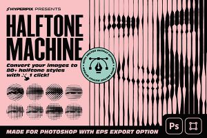 Halftone Machine Action - Convert Image to Halftone Styles