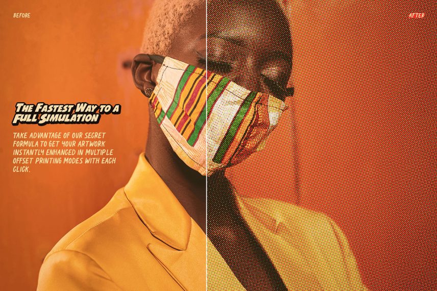 Offset Printing Simulator Photoshop Action