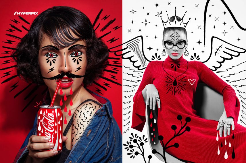 Hyper Hand Drawn PNG Elements