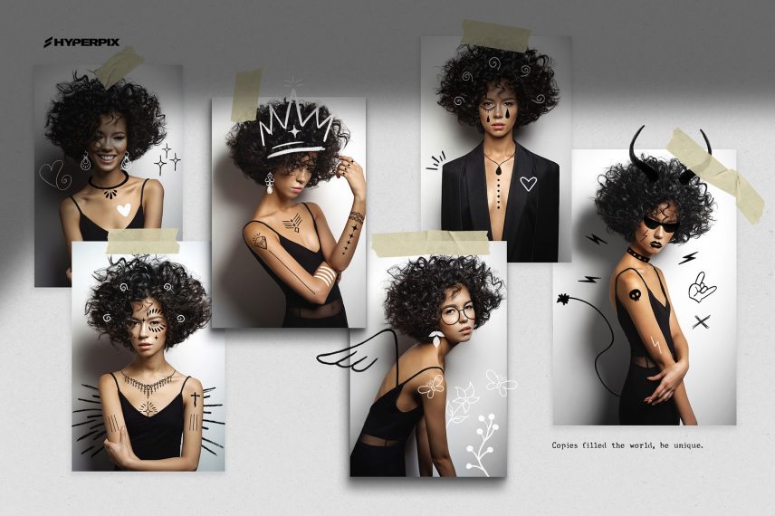 Hyper Hand Drawn PNG Elements