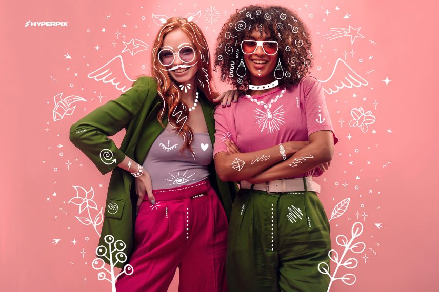 Hyper Hand Drawn PNG Elements