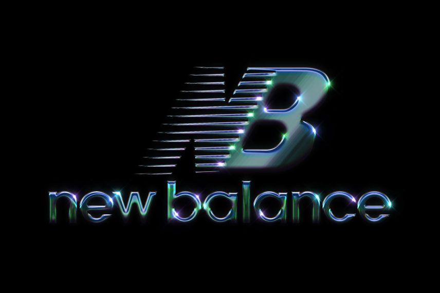 Chrome Text Effect Vol.24 - New Balance Logo