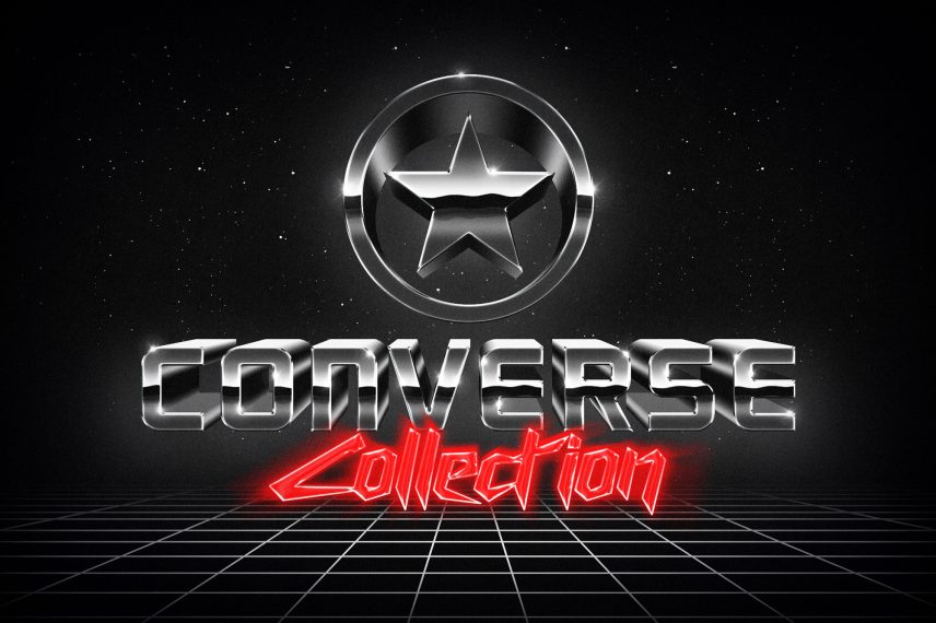 80s Black Friday Text and Logo Effect - Converse Logo
