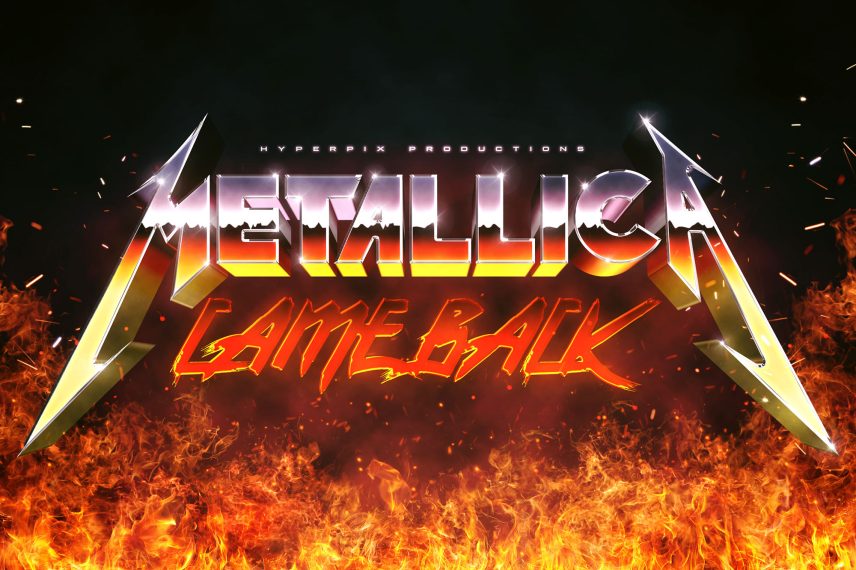 80s Fire Text and Logo Effect - Metallica Logo
