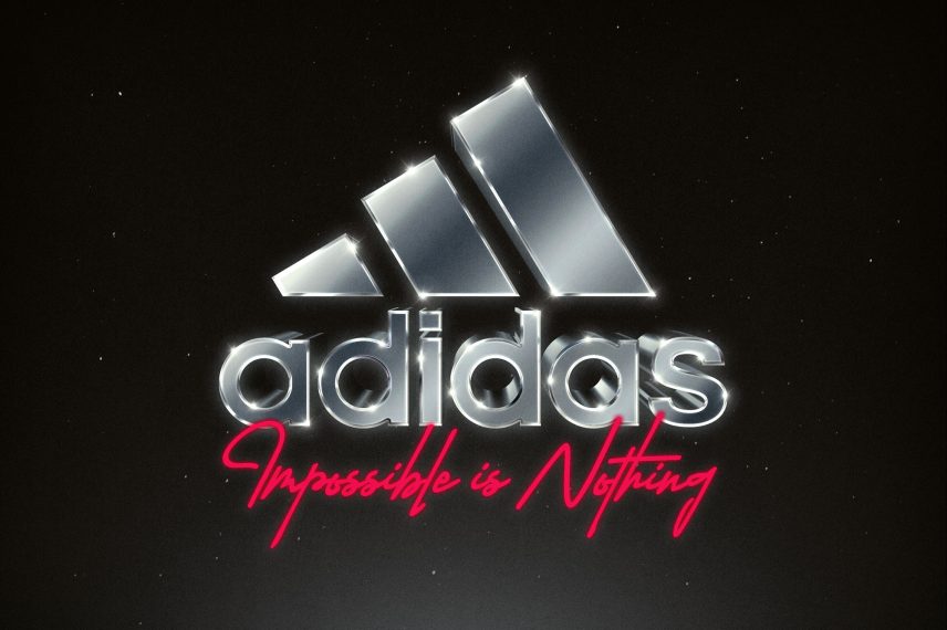 80s Metallic Text and Logo Style Vol.2 - Adidas Logo