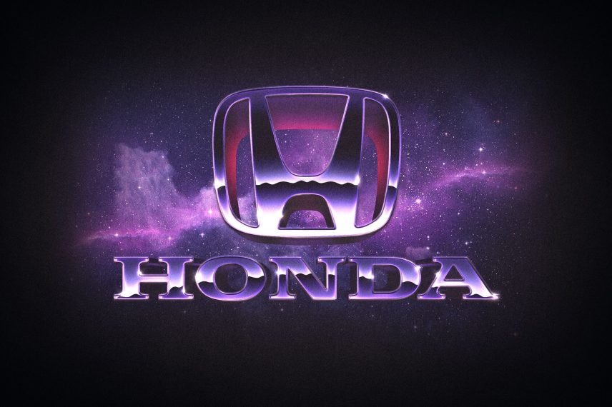 Retro Futuristic 3D Text and Logo Effect Vol.2 - Honda Logo