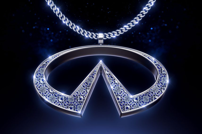 Sapphire Gem Logo and Text Effect PSD Template - Infiniti Logo