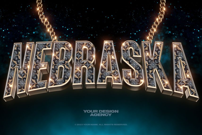 Ornamental Gold Text Effect / Logo Mockup