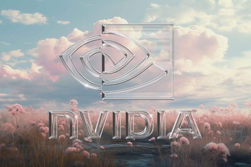 Realistic Glass Chrome Text Effect Vol.3 Nvidia Logo