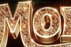 Ornamental Gold Text Effect / Logo Mockup