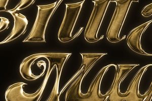 Luxury Chrome Text and Logo Style Vol.4