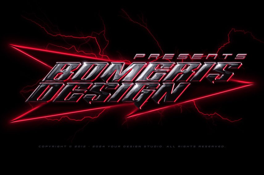 Y2K Chrome Logo / PSD Text Effect Vol. 11