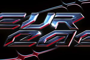 Y2K Chrome Logo / PSD Text Effect Vol. 12