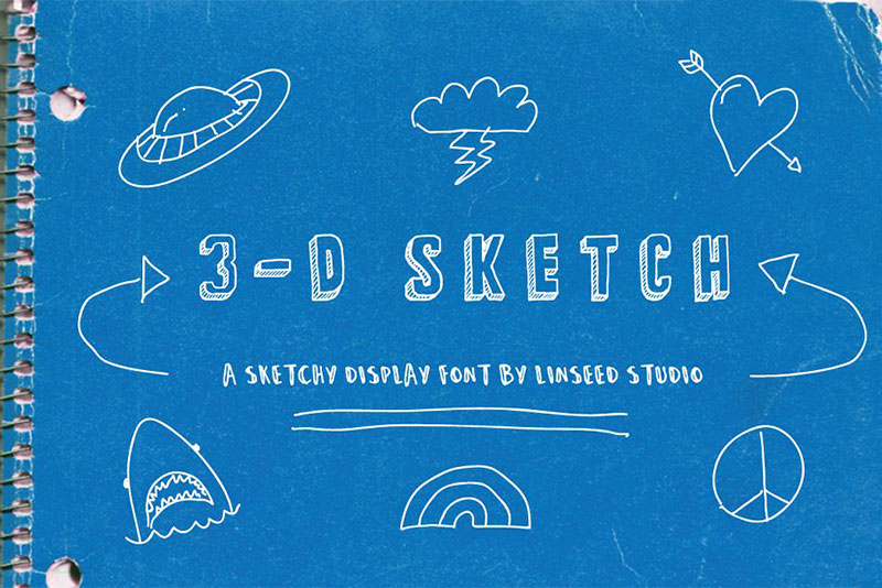 3d sketch display blueprint font