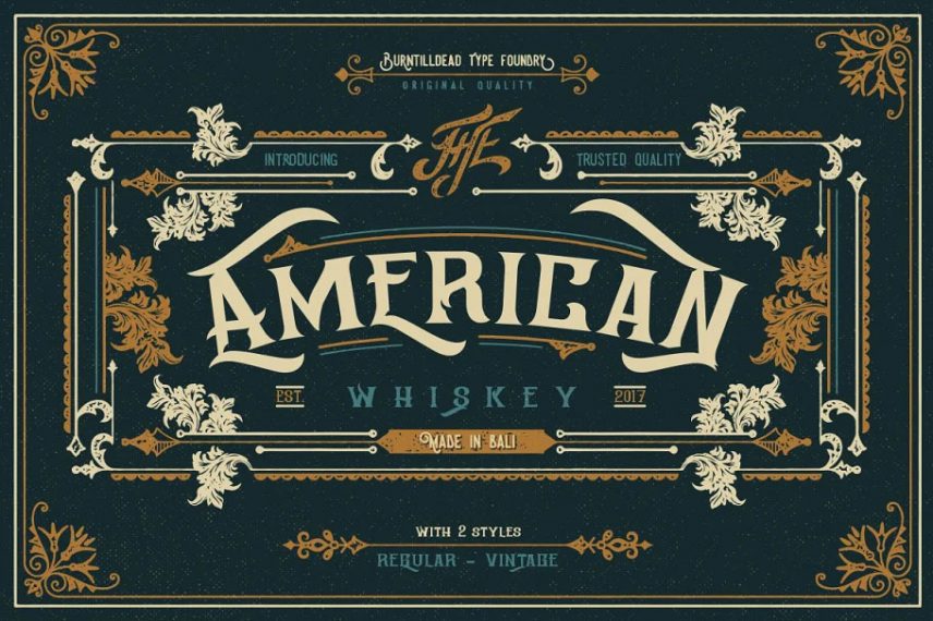 american whiskey font