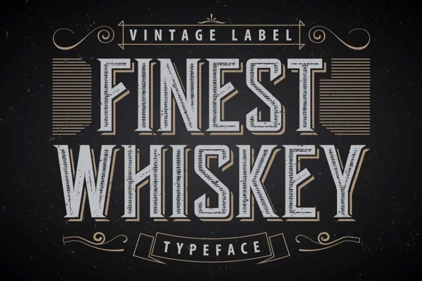 another whiskey label whiskey font