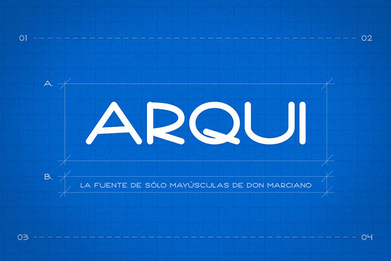 arqui architect blueprint font