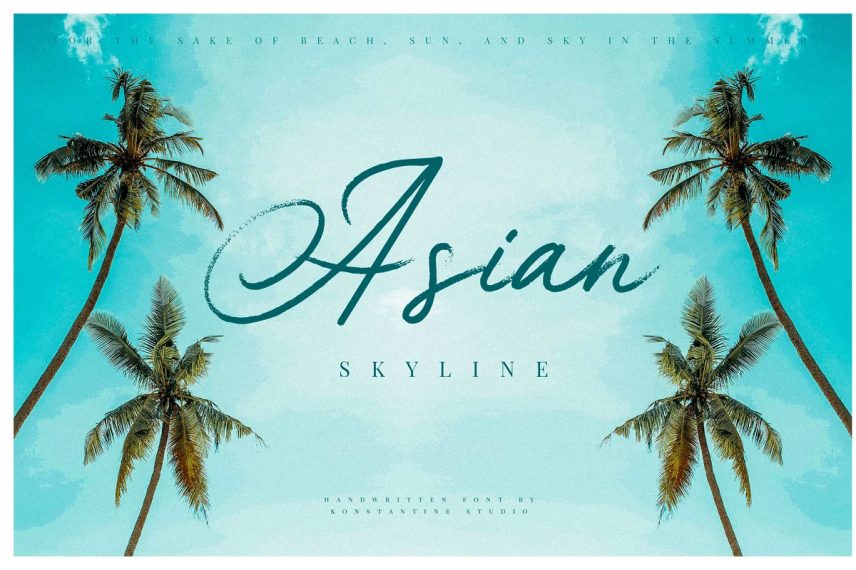 asian skyline casual summer travel font