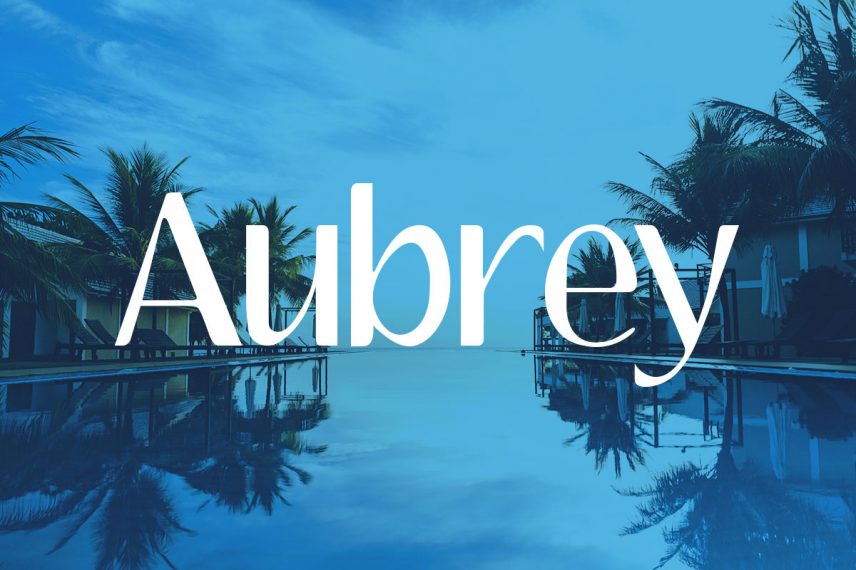 aubrey travel font